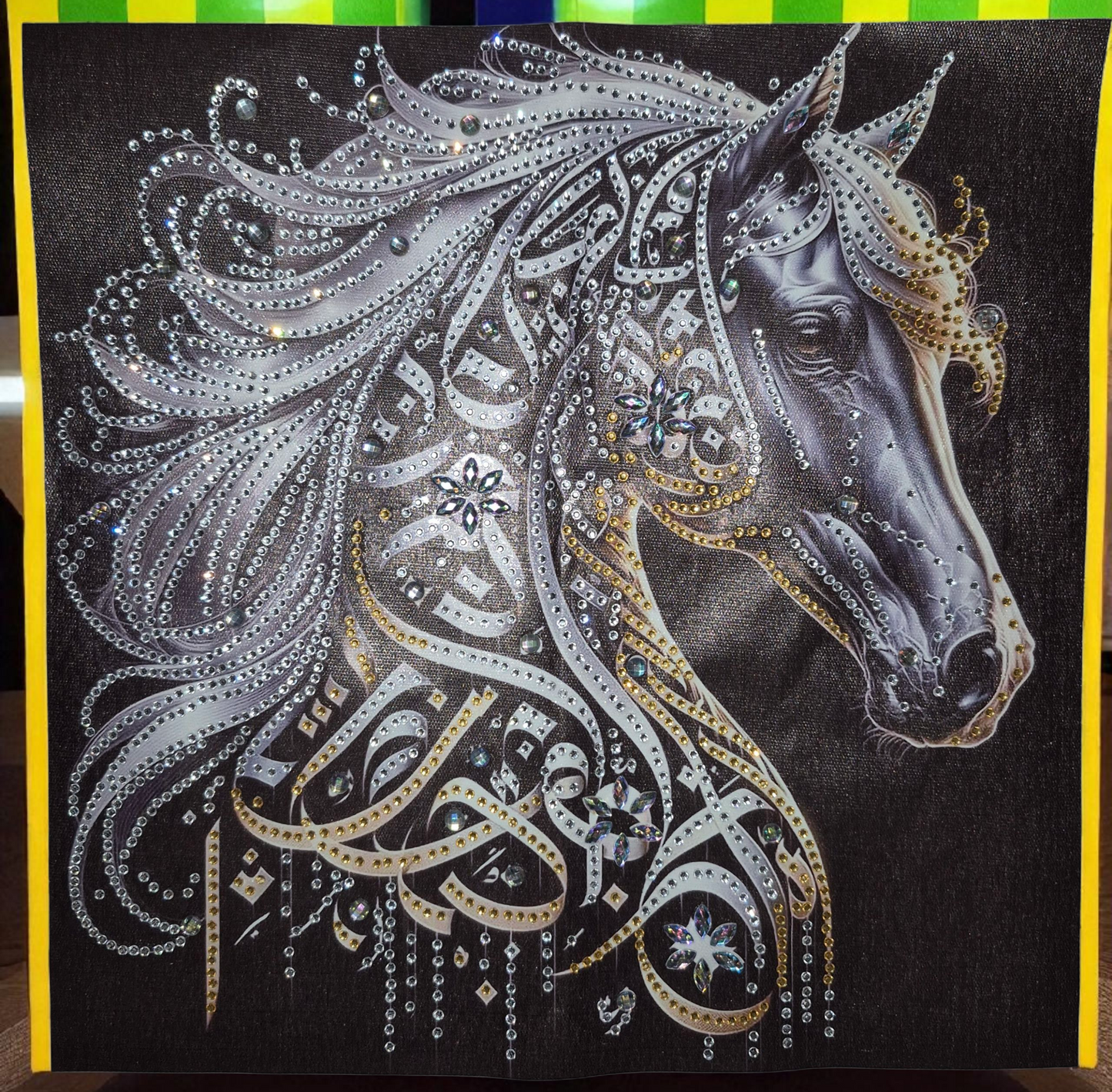 Wall Art - Gold and Silver Horse, medium