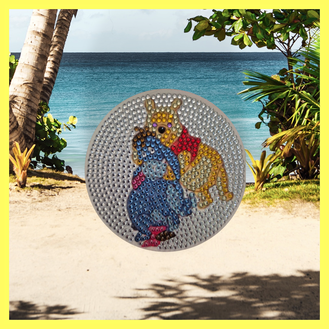 Coasters - Winnie The Pooh & Friends 6pc with Stylish Coaster Keeper