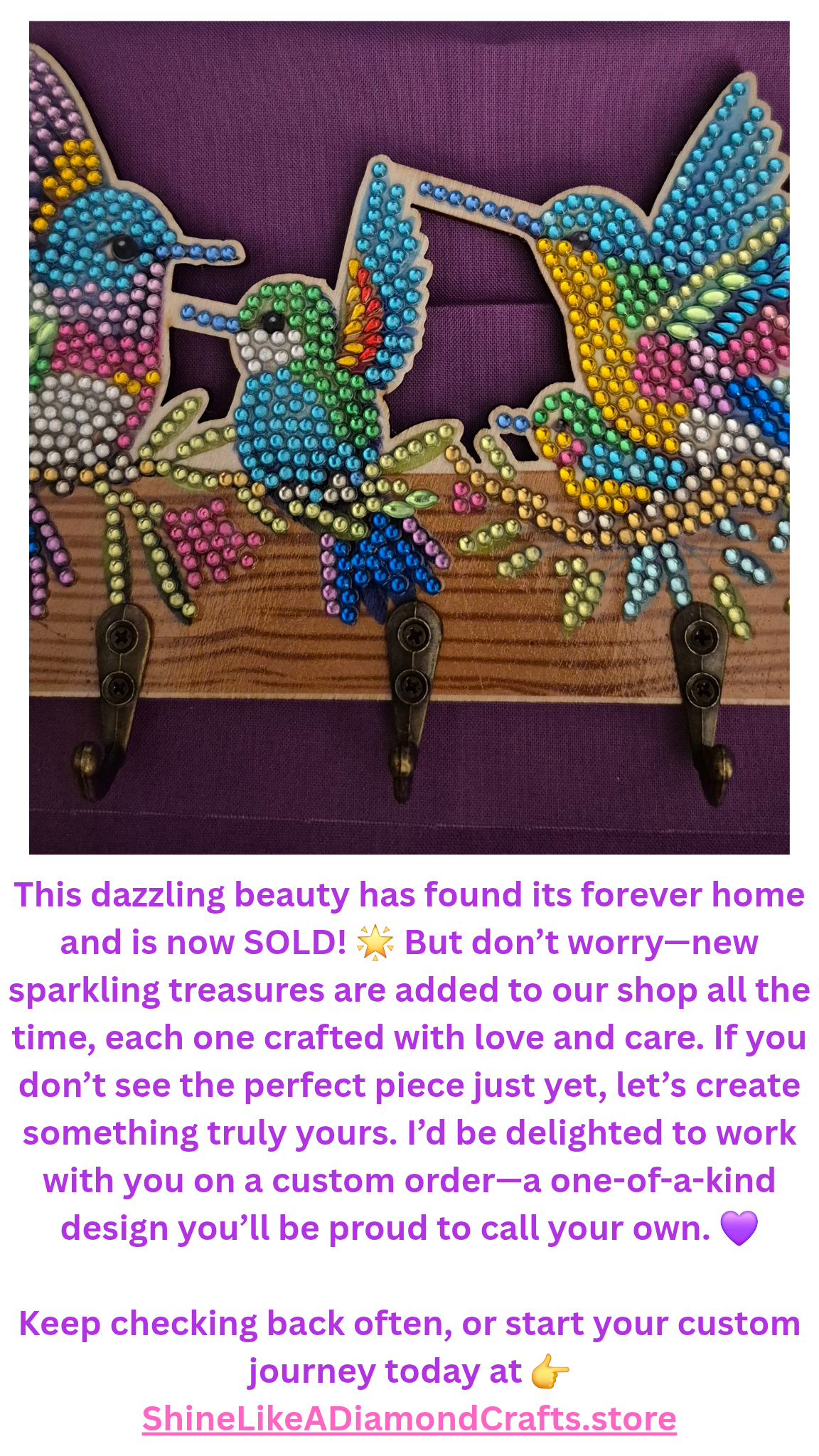 Hat/Key Rack - Humming Birds