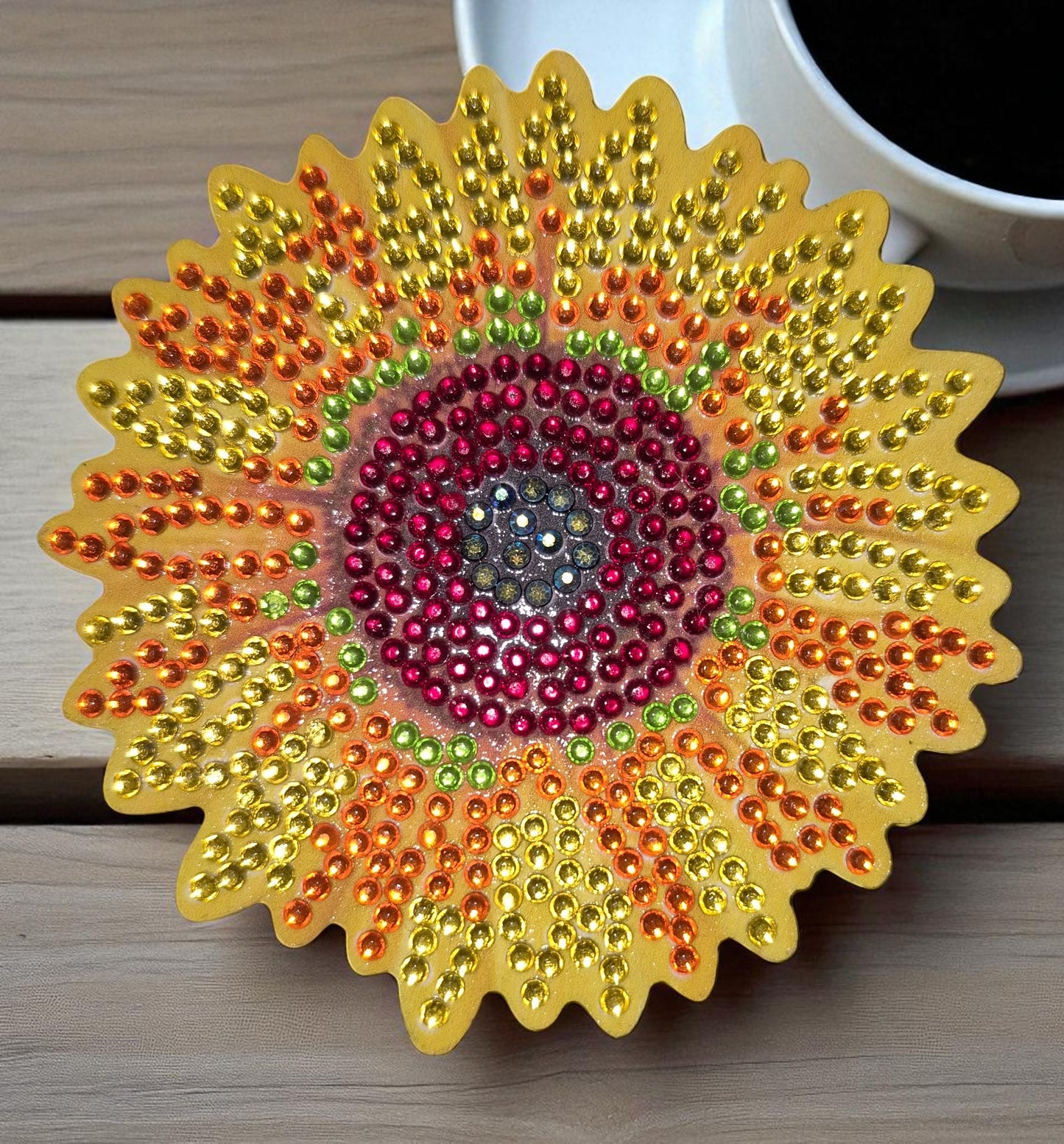 Coasters - Assorted Sunflower & Butterflies 10 Pcs With Coaster Keeper