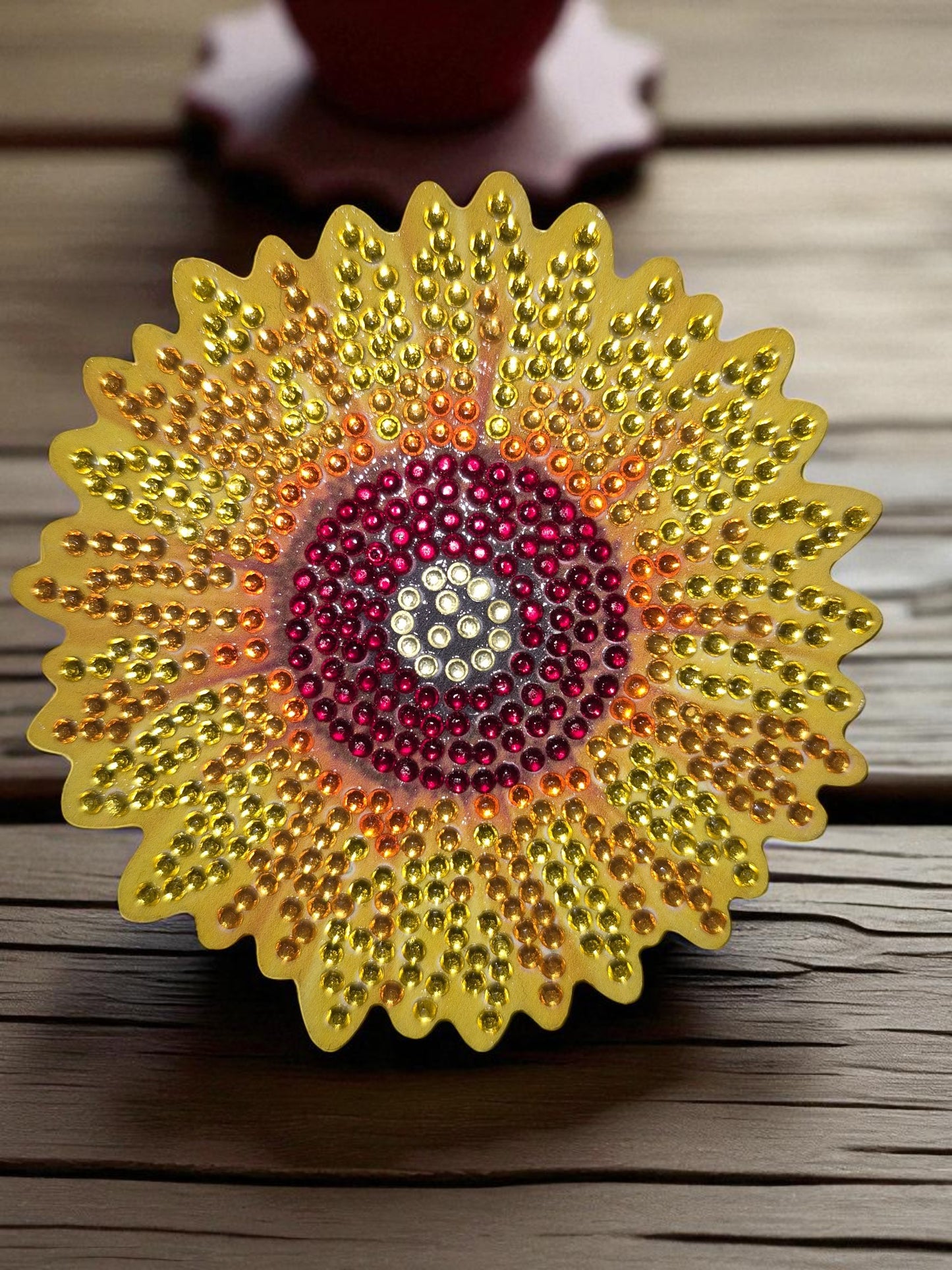 Coasters - Assorted Sunflower & Butterflies 10 Pcs With Coaster Keeper