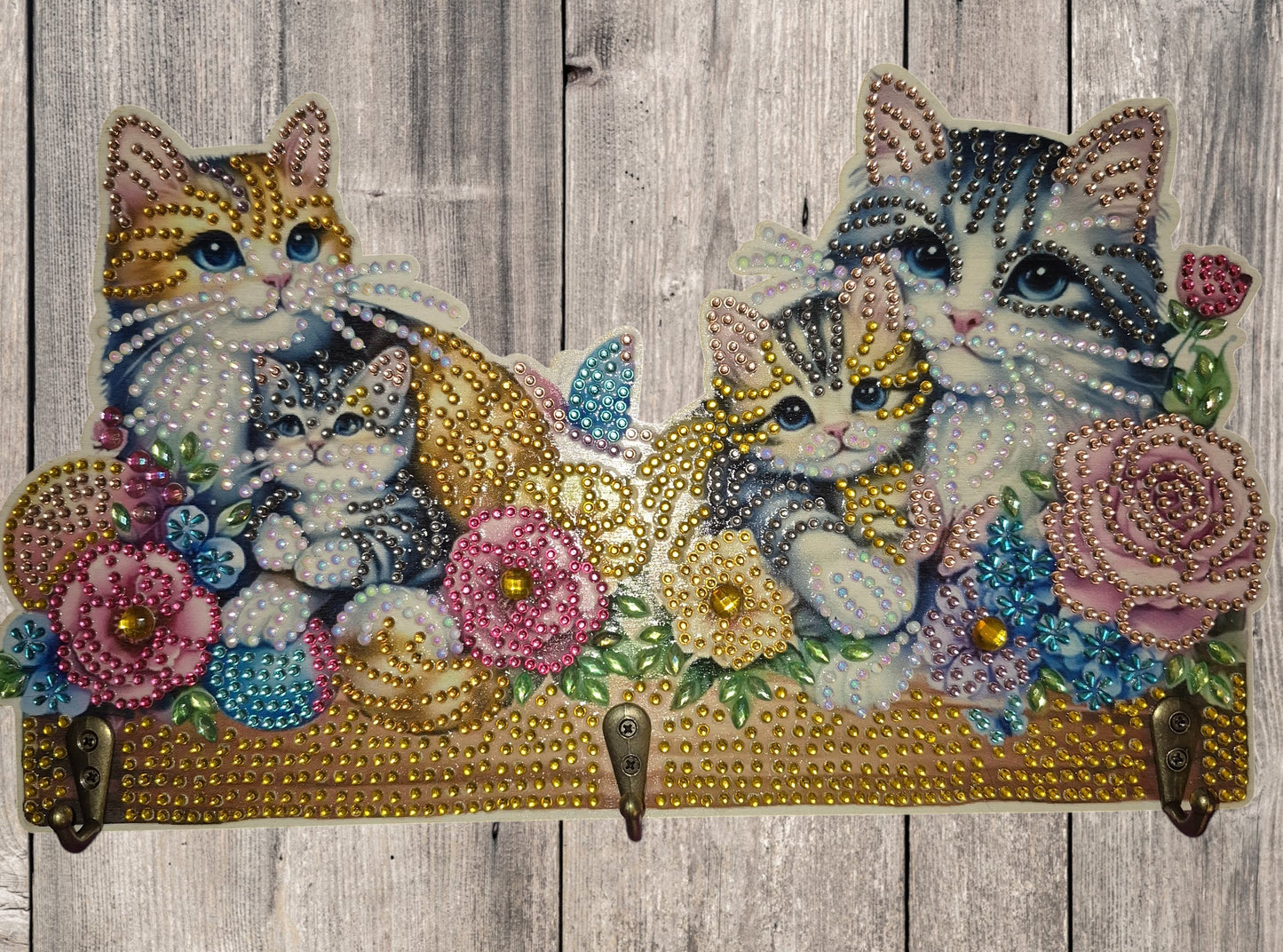 Hat/Key Rack - Kitties