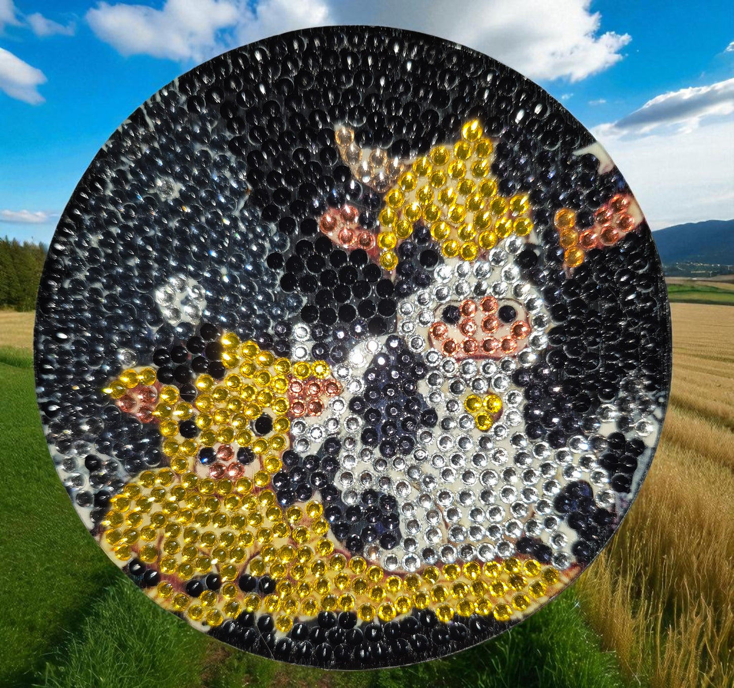 Coasters - Country Cow 8 piece set with Stylish Coaster Keeper