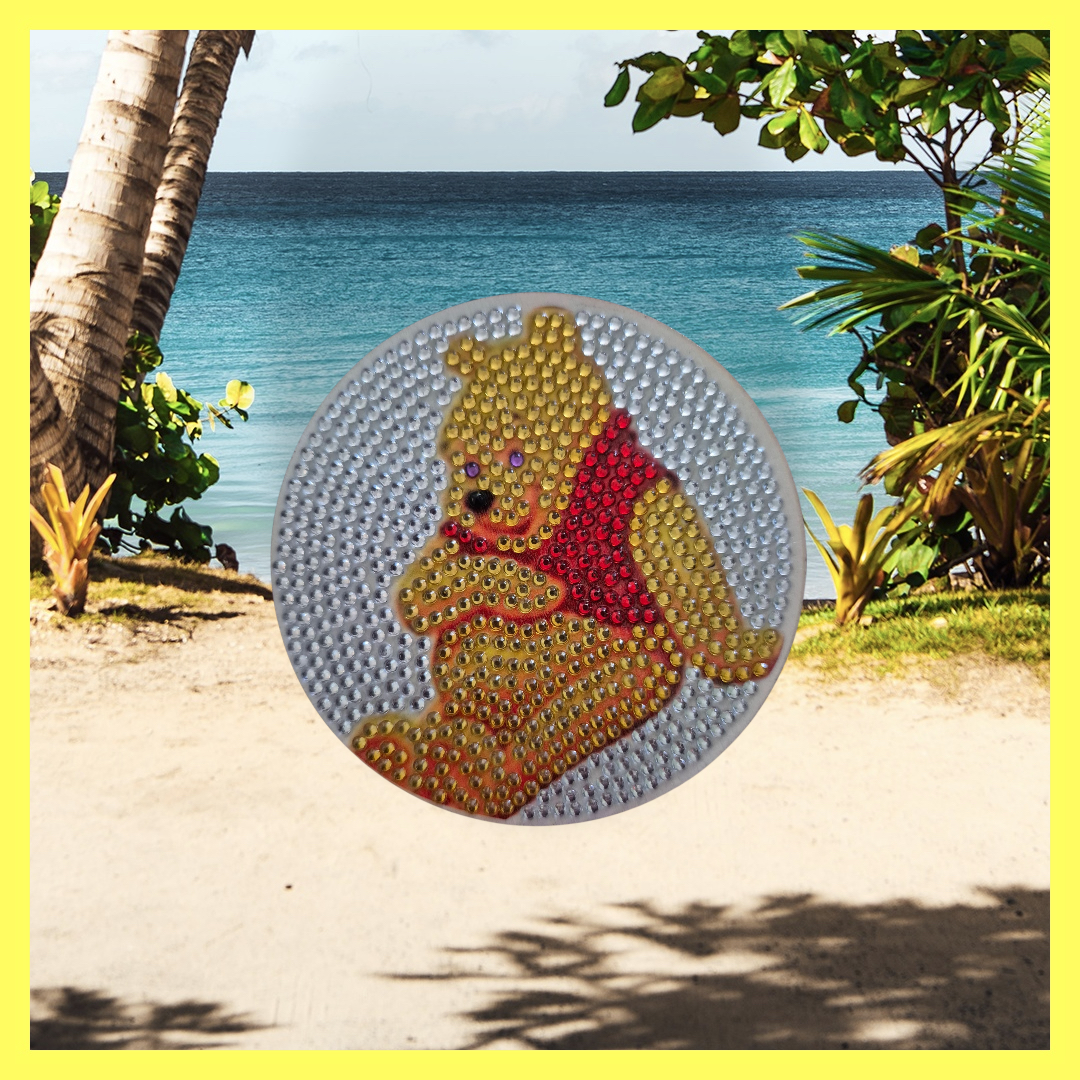 Coasters - Winnie The Pooh & Friends 6pc with Stylish Coaster Keeper