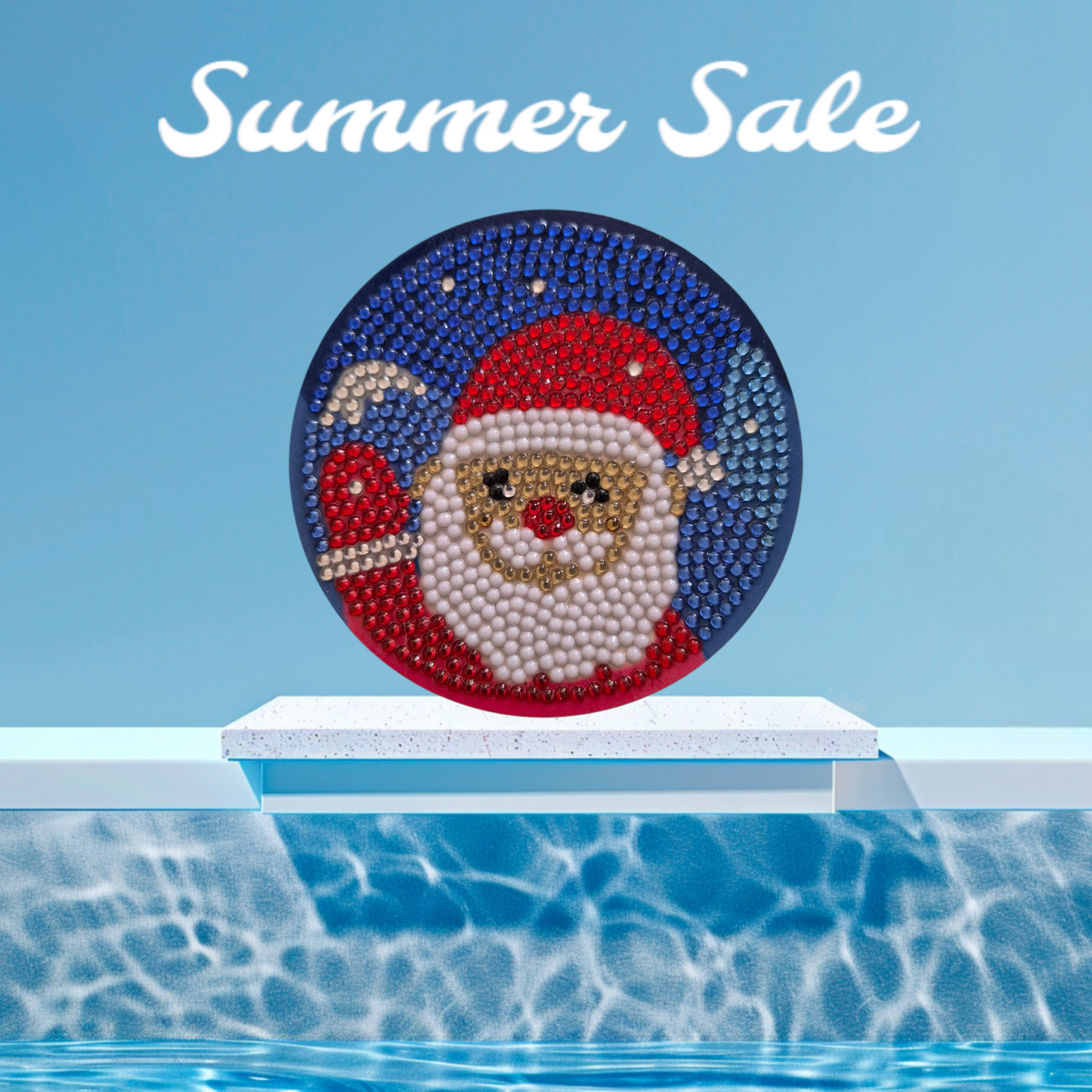 Coasters - Christmas 8 pc set with Stylish Coaster Keeper