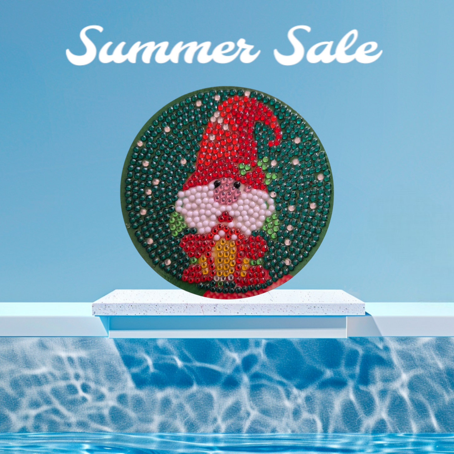 Coasters - Christmas 8 pc set with Stylish Coaster Keeper