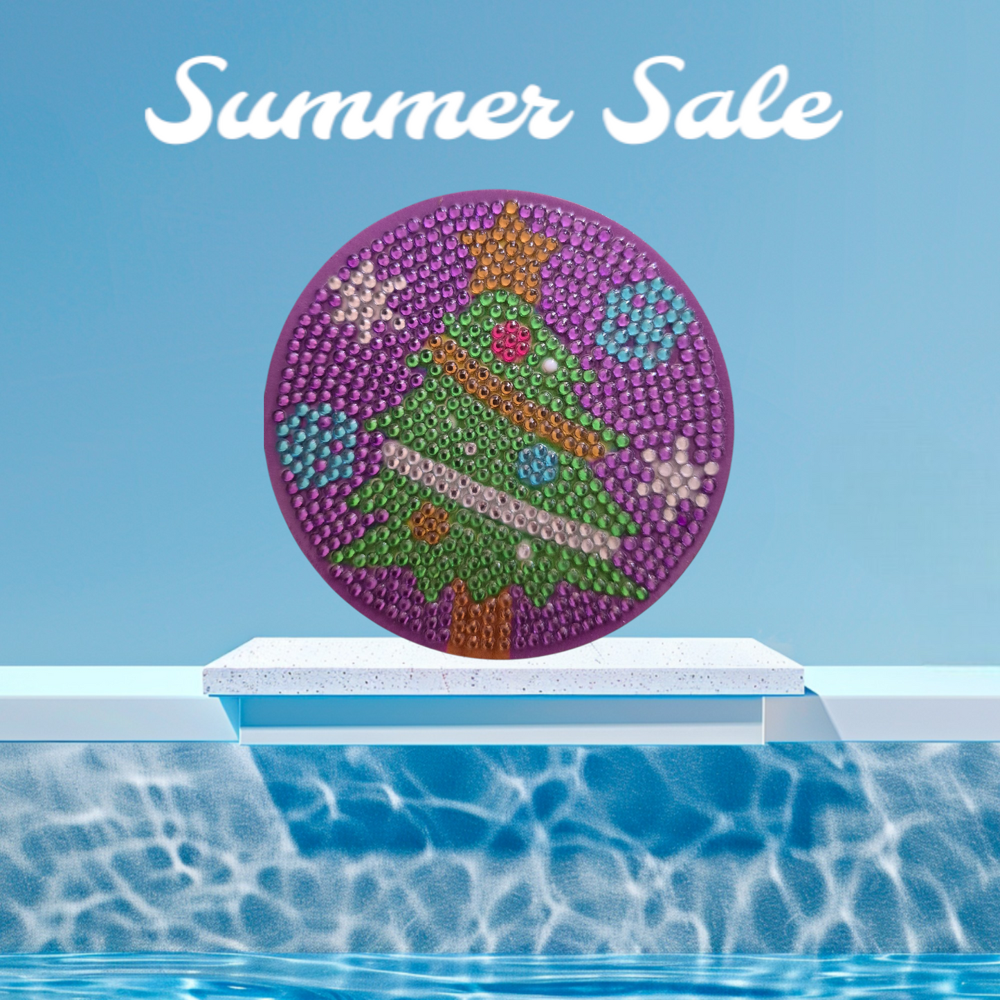 Coasters - Christmas 8 pc set with Stylish Coaster Keeper