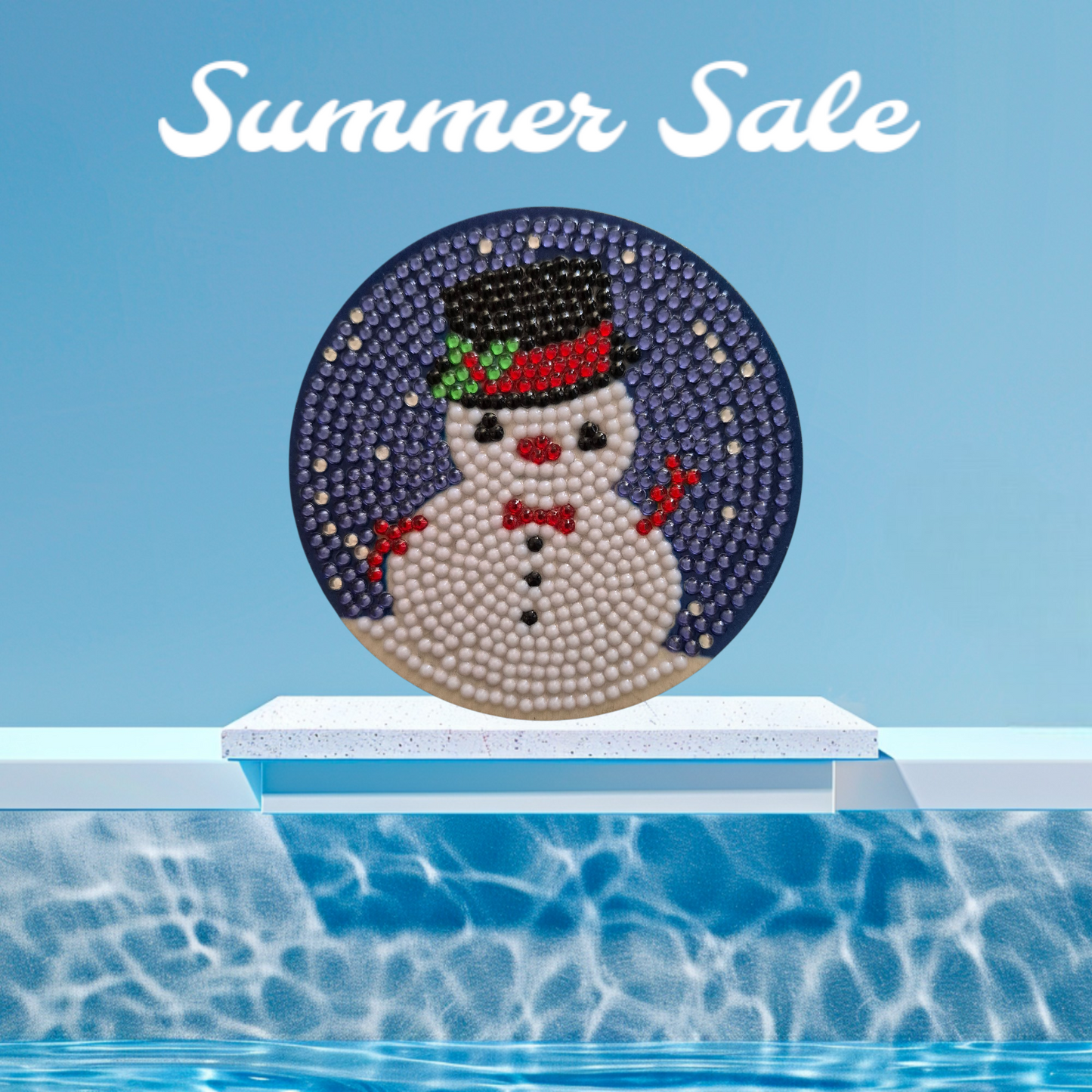 Coasters - Christmas 8 pc set with Stylish Coaster Keeper