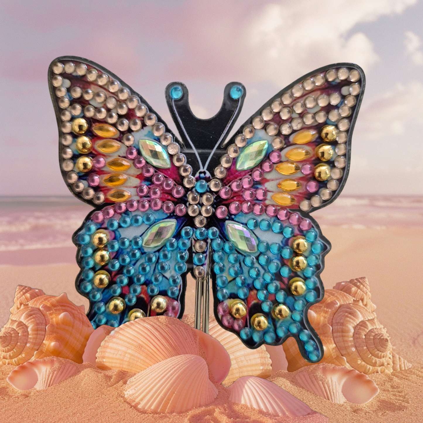 Fridge Magnets - Butterfly 6 pieces with Key Hook