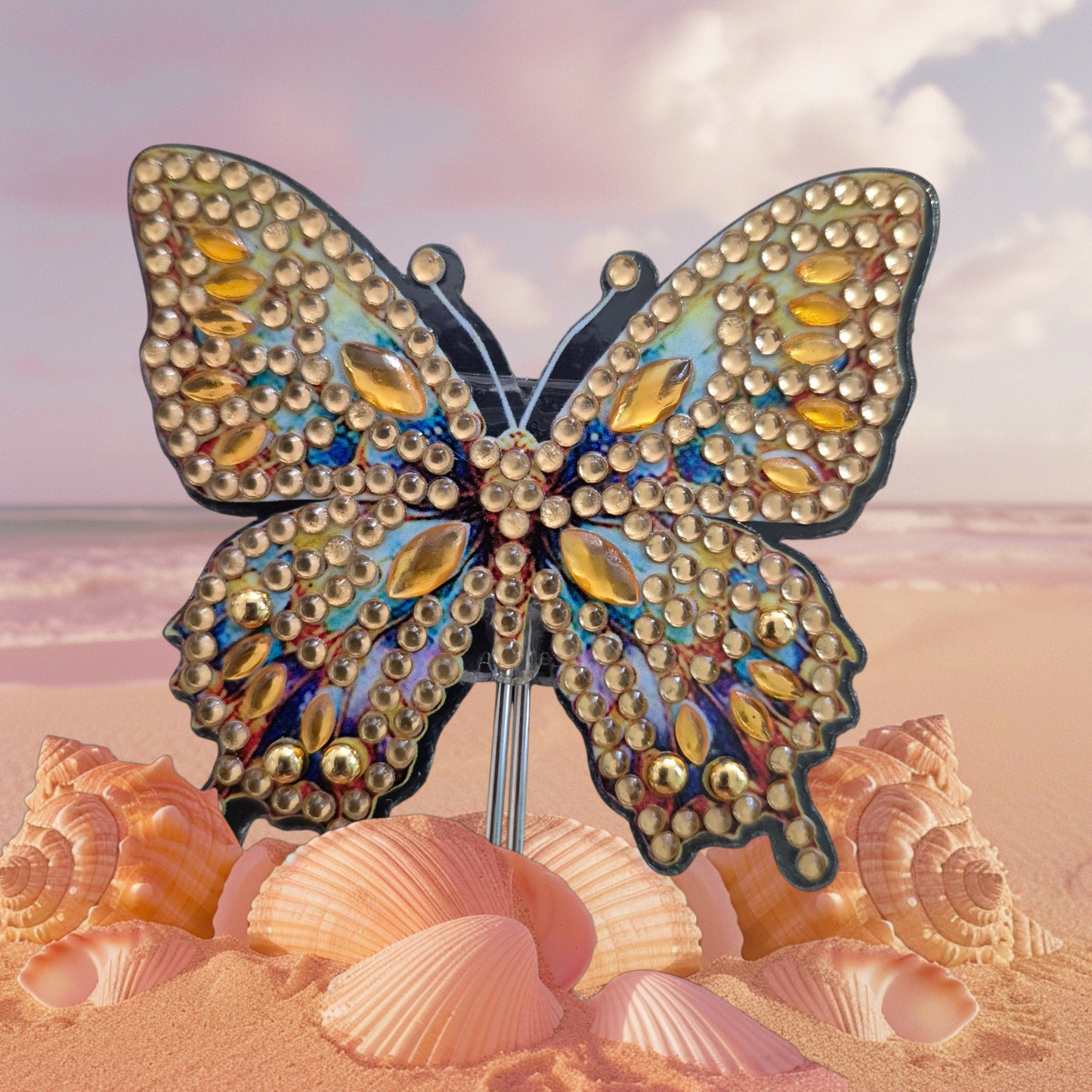 Fridge Magnets - Butterfly 6 pieces with Key Hook