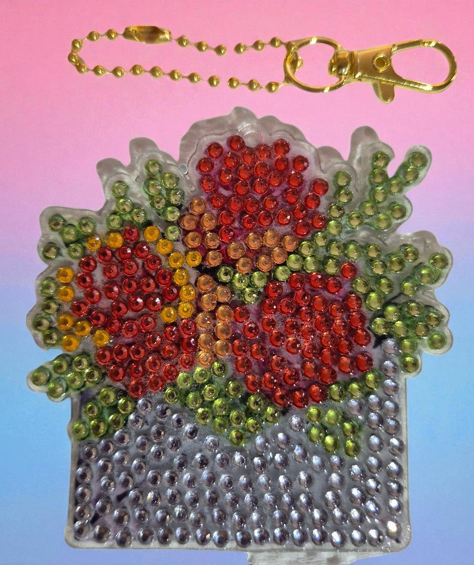 Keychains - Summer Garden, 6 pieces