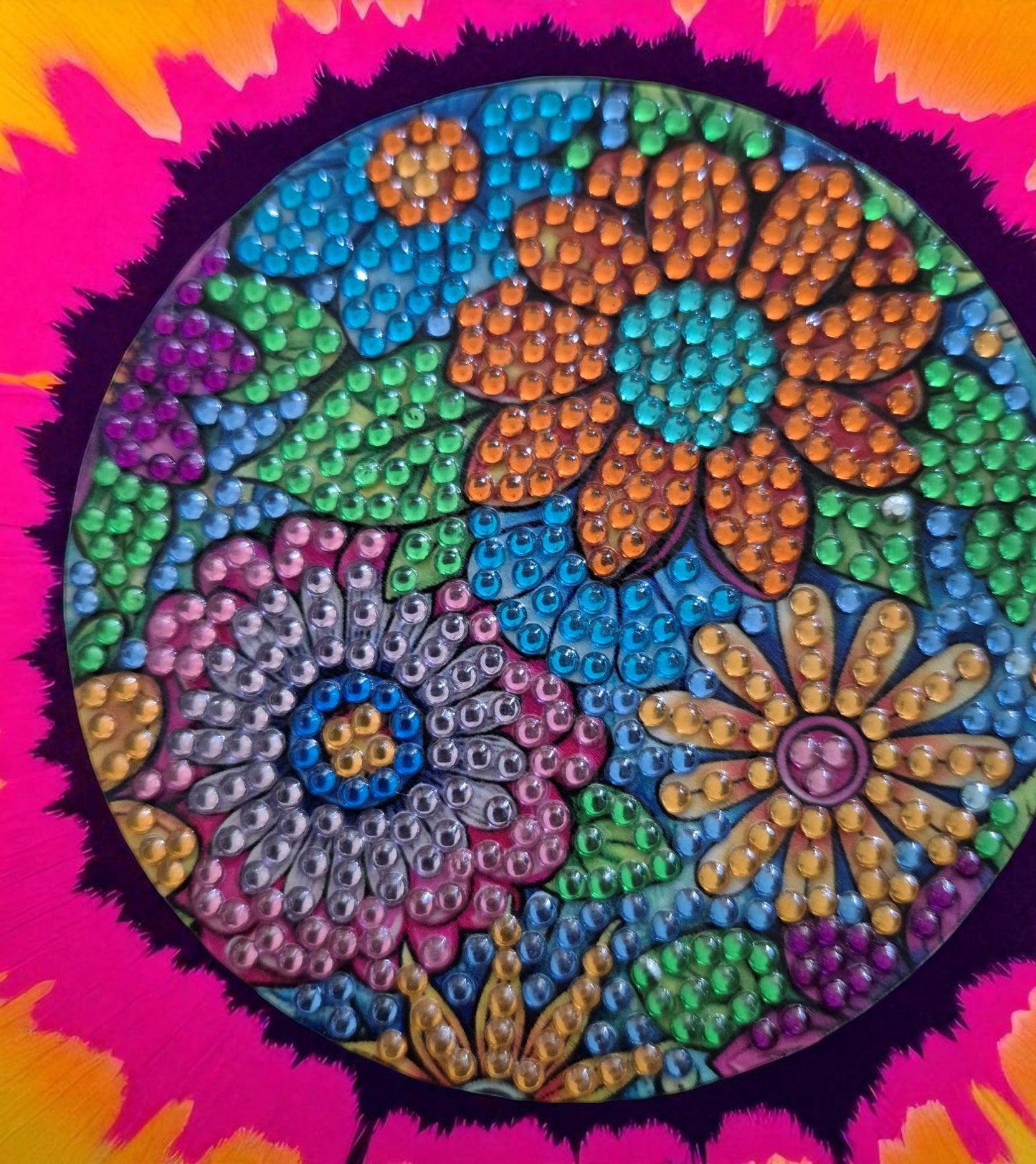 Coasters - Hippie Flowers 8pc with Stylish Coaster Keeper