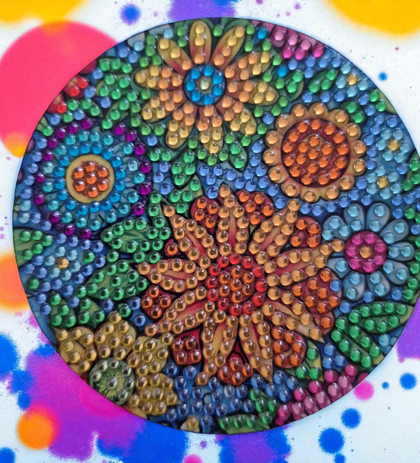 Coasters - Hippie Flowers 8pc with Stylish Coaster Keeper