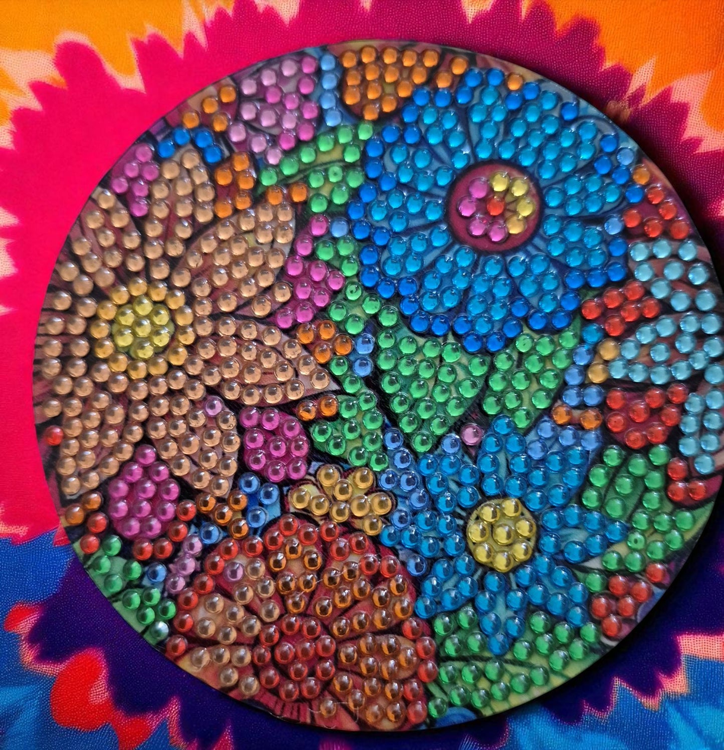 Coasters - Hippie Flowers 8pc with Stylish Coaster Keeper