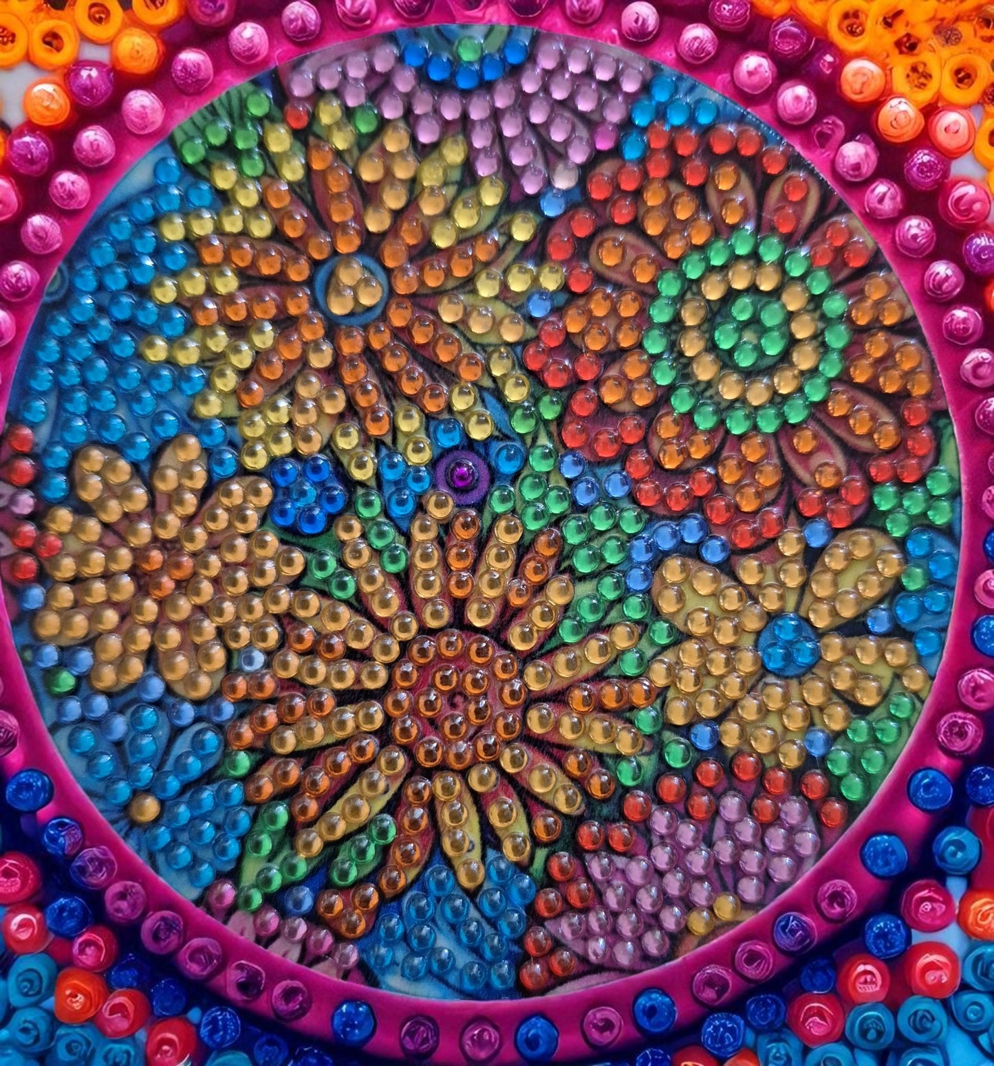 Coasters - Hippie Flowers 8pc with Stylish Coaster Keeper