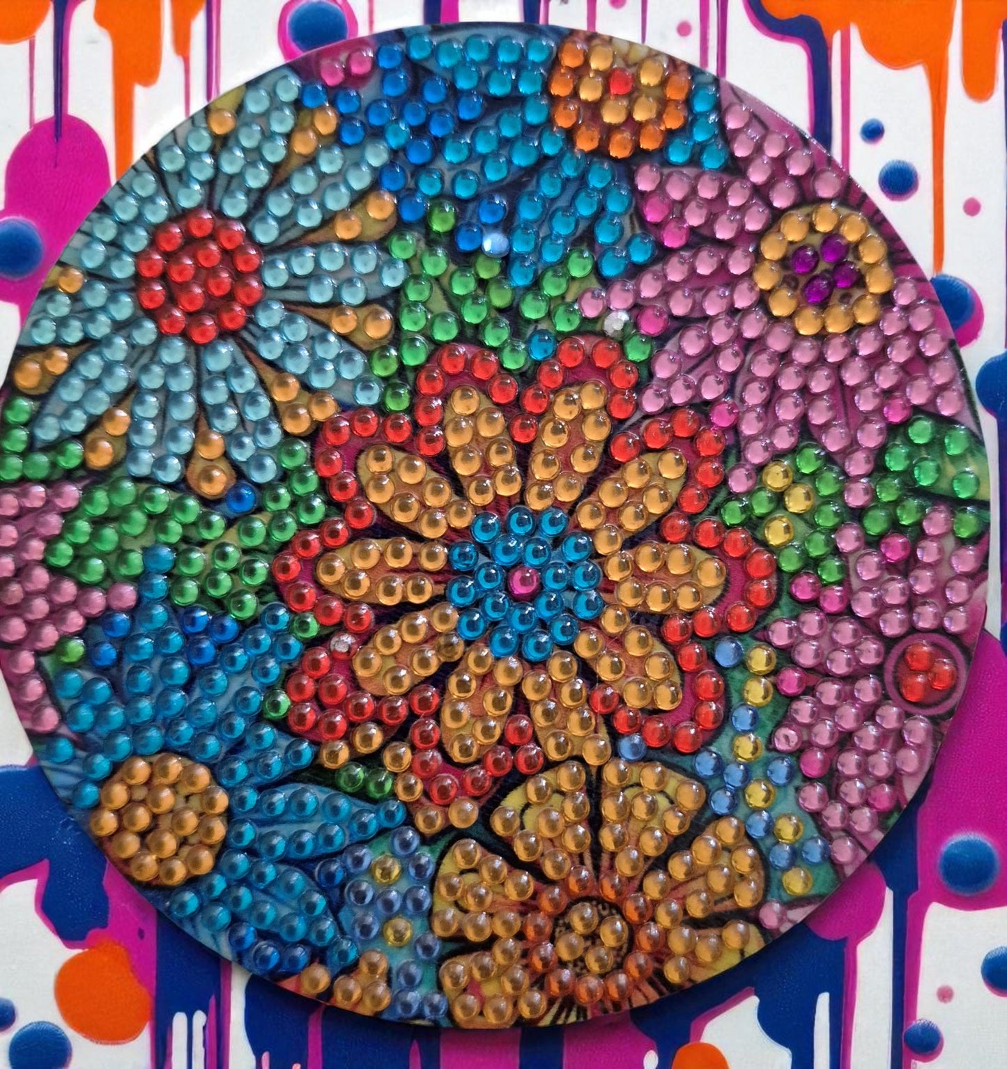 Coasters - Hippie Flowers 8pc with Stylish Coaster Keeper