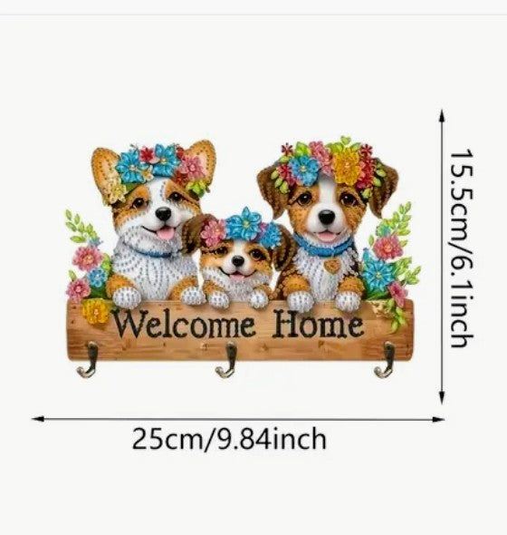 Hat/Key Rack Puppies