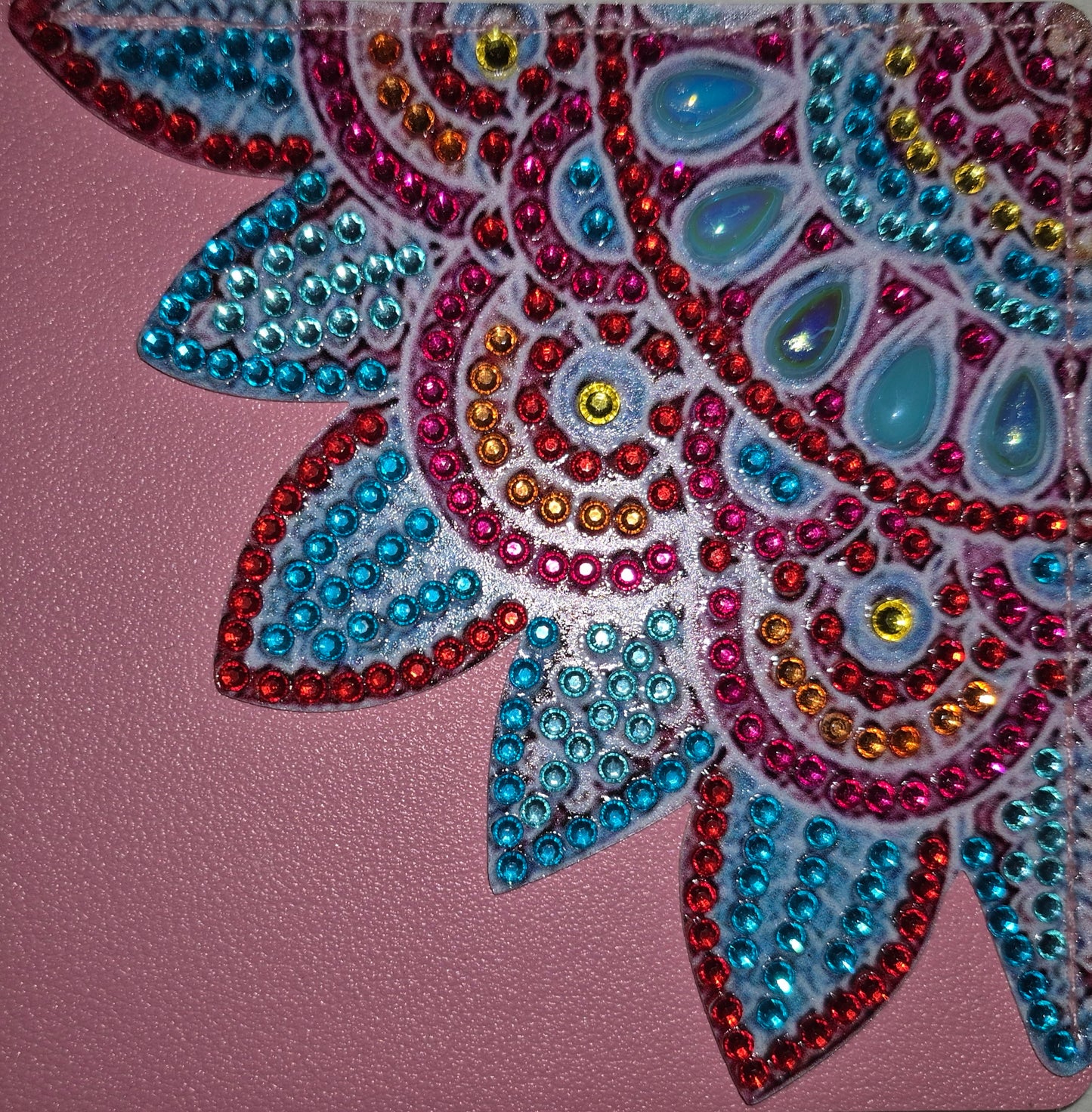 Bookmarks -Pink Leather Corner Bookmarks, Table corners, 15 pcs