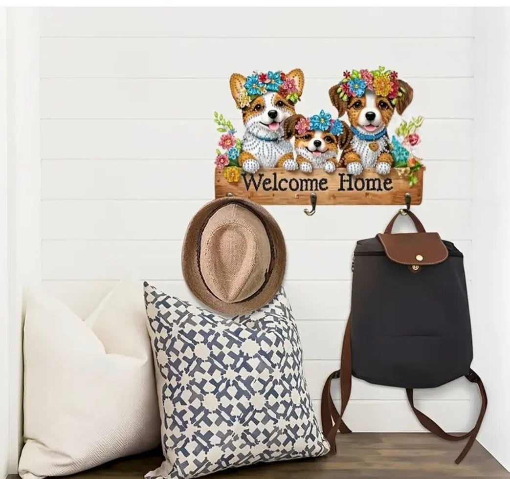 Hat/Key Rack Puppies