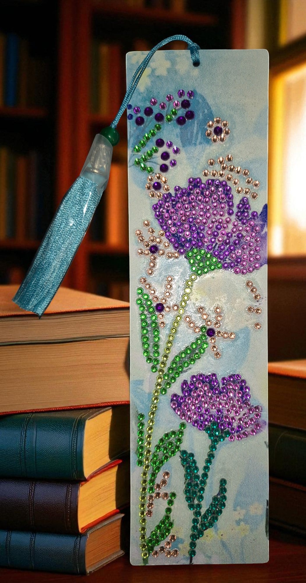 Bookmarks Leather with Tassel 4 pieces